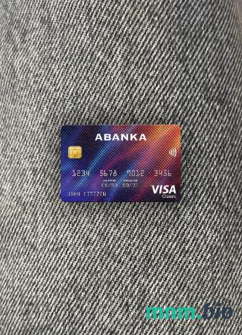 Slovenia Abanka d.d bank visa classic card wygląd fotograficzny skan PSD + zdjęcie